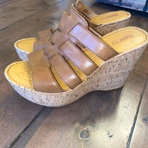 Born leather wedges